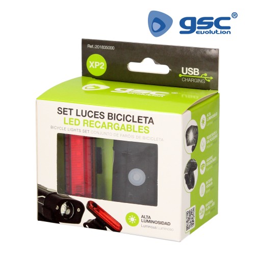 Kit Eclairage LED V BIKE pour Vélo 3000lm/50lm Batterie Rechargeable