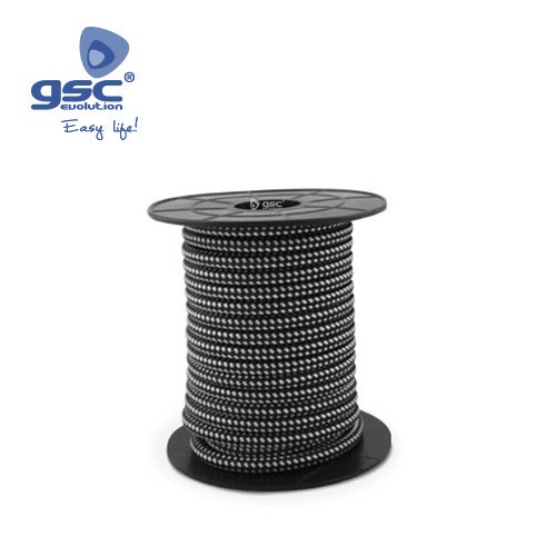 Cable Textile 10M Noir/Blanc (2x0.75mm)