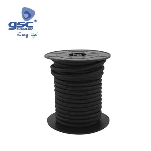 Cable Textile 10M Noir (2x0.75mm)