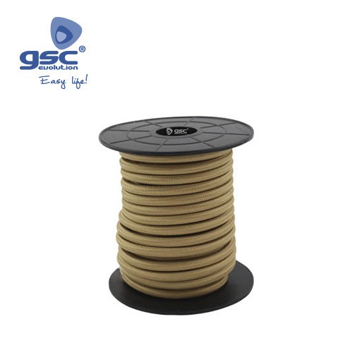 Cable Textile 10M DOré (2x0.75mm)