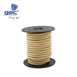Cable Textile 10M argenté (2x0.75mm)