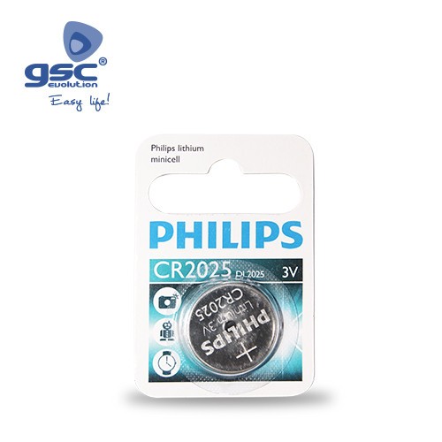 Piles Lithium PHILIPS CR2025 3V