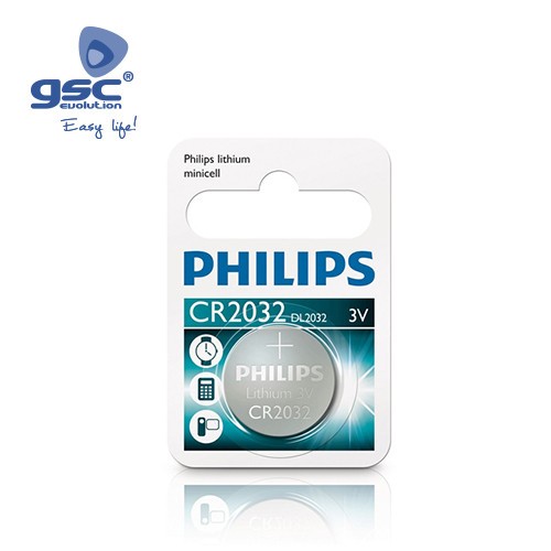 Piles Lithium PHILIPS CR2032 3V
