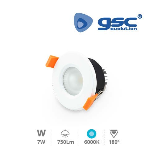 Spot Encastrable Rond LED 6W 6400K IP44 - Blanc
