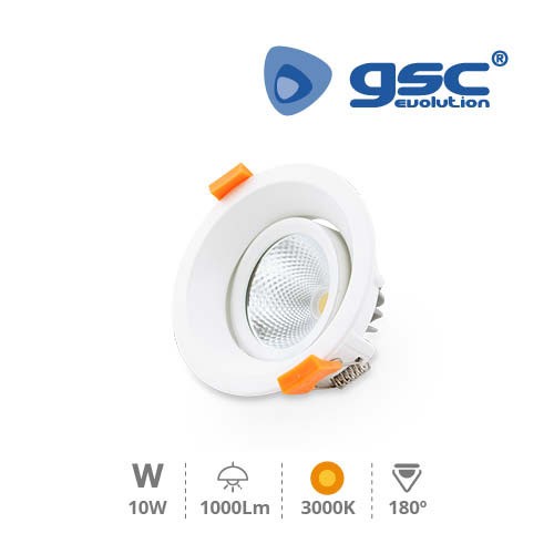 Spot Orientable Rond LED 9W COB 3000K