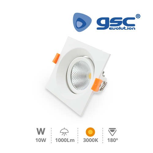 Spot Orientable Carré LED 9W COB 3000K