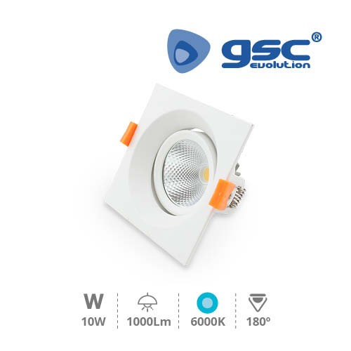 Spot Orientable Carré LED 9W COB 6000K
