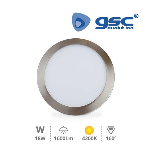 Downlight Encastrable LED Rond 18W - Níquel Satin 4200K
