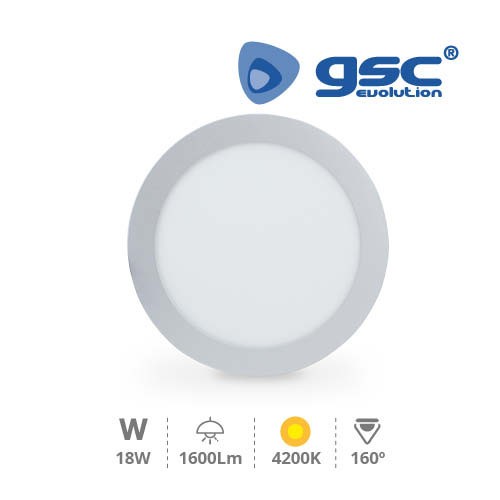 Downlight Encastrable LED Rond 18W - Gris 4200K