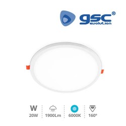 Downlight Encastrable Ajustable 20W 6000K Blanc