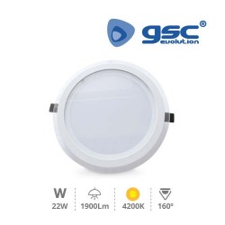 Downlight Encastrable LED Rond Cristal 22W -Blanc 4200K