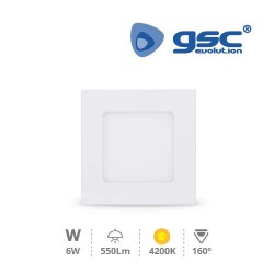 Downlight Encastrable LED Carré 6W - Blanc 4200K