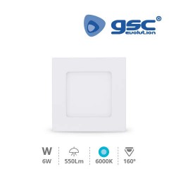 Downlight Encastrable LED Carré 6W - Blanc 6000K
