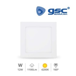 Downlight Encastrable LED Carré 12W - Blanc 4200K