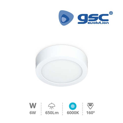 Downlight Saillie LED Rond 6W 6000K Blanc