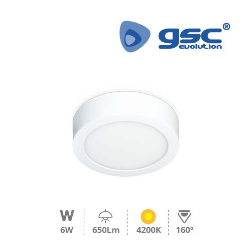 Downlight Saillie LED Rond 6W 4200K Blanc