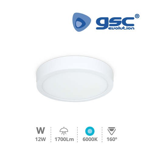 Downlight Saillie LED Rond 12W 6000K Blanc