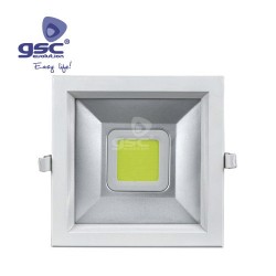 Downlight Encastrable LED COB Carré Ø230 30W - Blanc 4200K