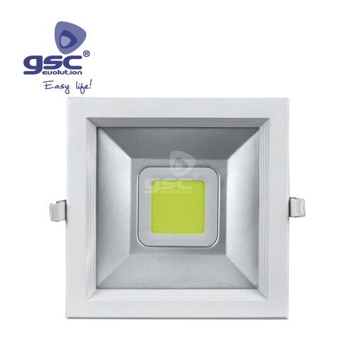 Downlight Encastrable LED COB Carré Ø230 30W - Blanc 4200K