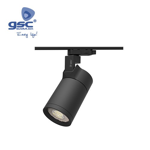 Projecteur Sur Rail LED Triphasé 30W 3000K Noir