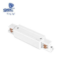 Connecteur Droit Triphasé Noir Pour Spot Sur Rail LED