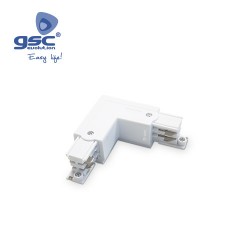 Connecteur L Triphasé Blanc Pour Spot Sur Rail LED