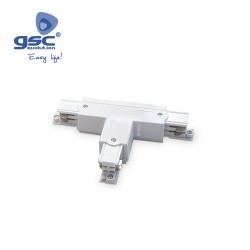 Connecteur T Triphasé Blanc Pour Spot Sur Rail LED