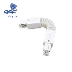 Connecteur Flexible Triphasé Blanc Pour Spot Sur Rail LED