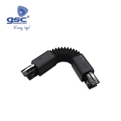 Connecteur Flexible Triphasé Noir Pour Spot Sur Rail LED