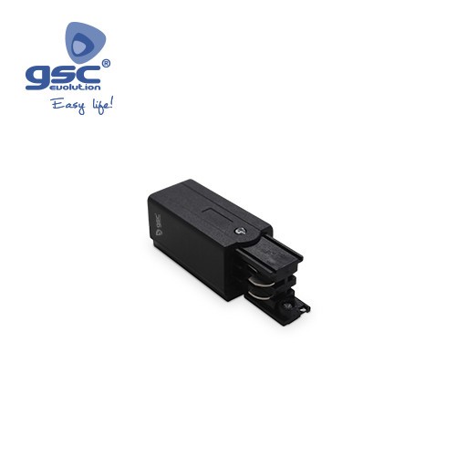 Connecteur final Triphasé Noir Pour Spot Sur Rail LED