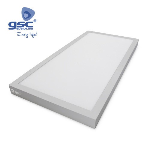Plafonnier Saillie LED 30x60cm 24W 4200K Niquel