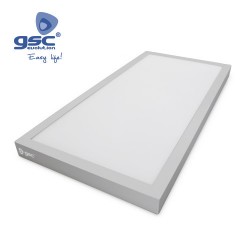 Plafonnier Saillie LED 30x120cm 48W 6000K Niquel