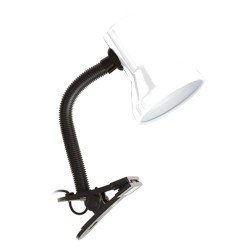 Spot Flexible Avec Pince E27 40W- Blanc