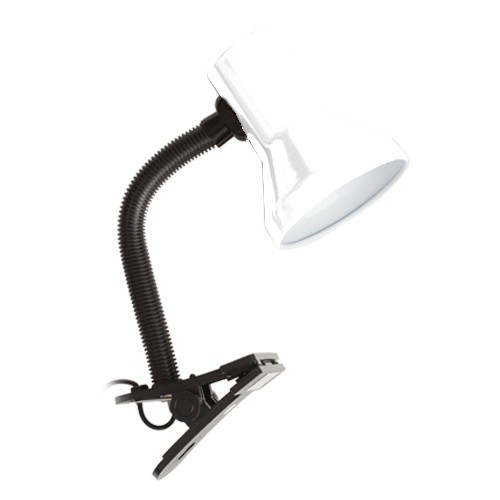 Spot Flexible Avec Pince E27 40W- Blanc