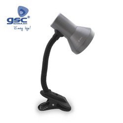 Spot Flexible Avec Pince  E27 40W- Gris
