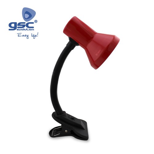 Spot Flexible Avec Pince E27 40W- Rouge