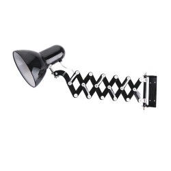 Lampe De Bureau Flexible Murale extens. E27 Max.40W- Noir 230V