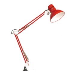 Lampe Flexible De Table Clip E27 40W- Rouge