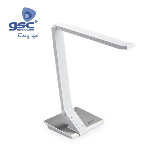 Lampe De Bureau Flexible WOrker 10W 4 Niveaux d'intensité Blanc