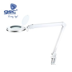 Lampe Flexible Avec loupeLED 3 Niveaux De Grossissement Pince 8W Blanc 6000K