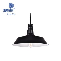 Suspension Industrielle Line 1M Métal Noir