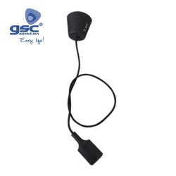 Suspension / Silicone E27 Cable Textile 1M - Noir