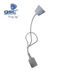 Suspension / Silicone E27 Cable Textile 1M - Gris