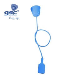Suspension / Silicone E27 Cable Textile 1M - Bleu