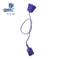 Suspension / Silicone E27 Cable Textile 1M - Violet
