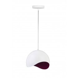 Suspension E27 Blanc/Grenat